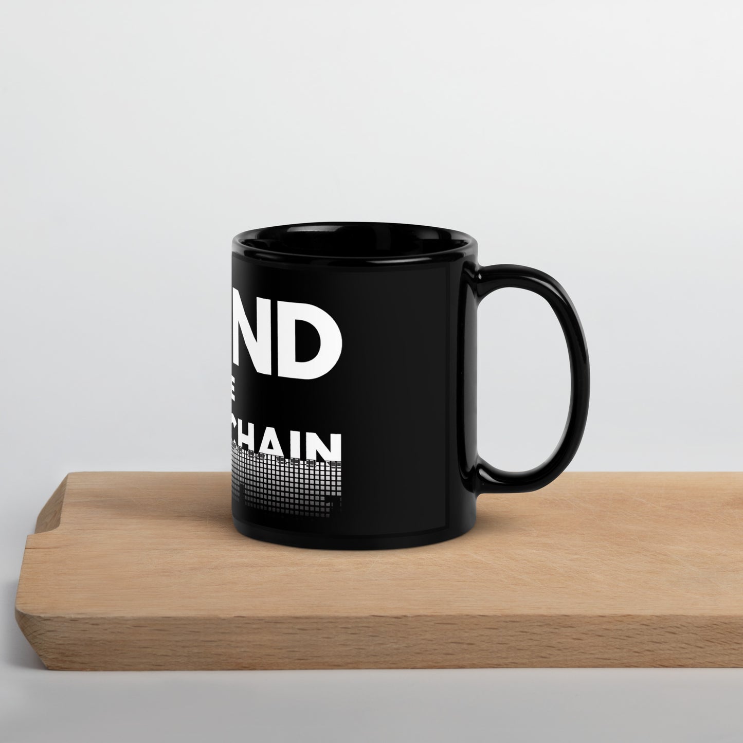 BEOND the Blockchain Black Glossy Mug