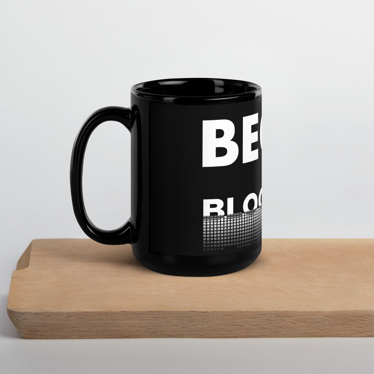 BEOND the Blockchain Black Glossy Mug