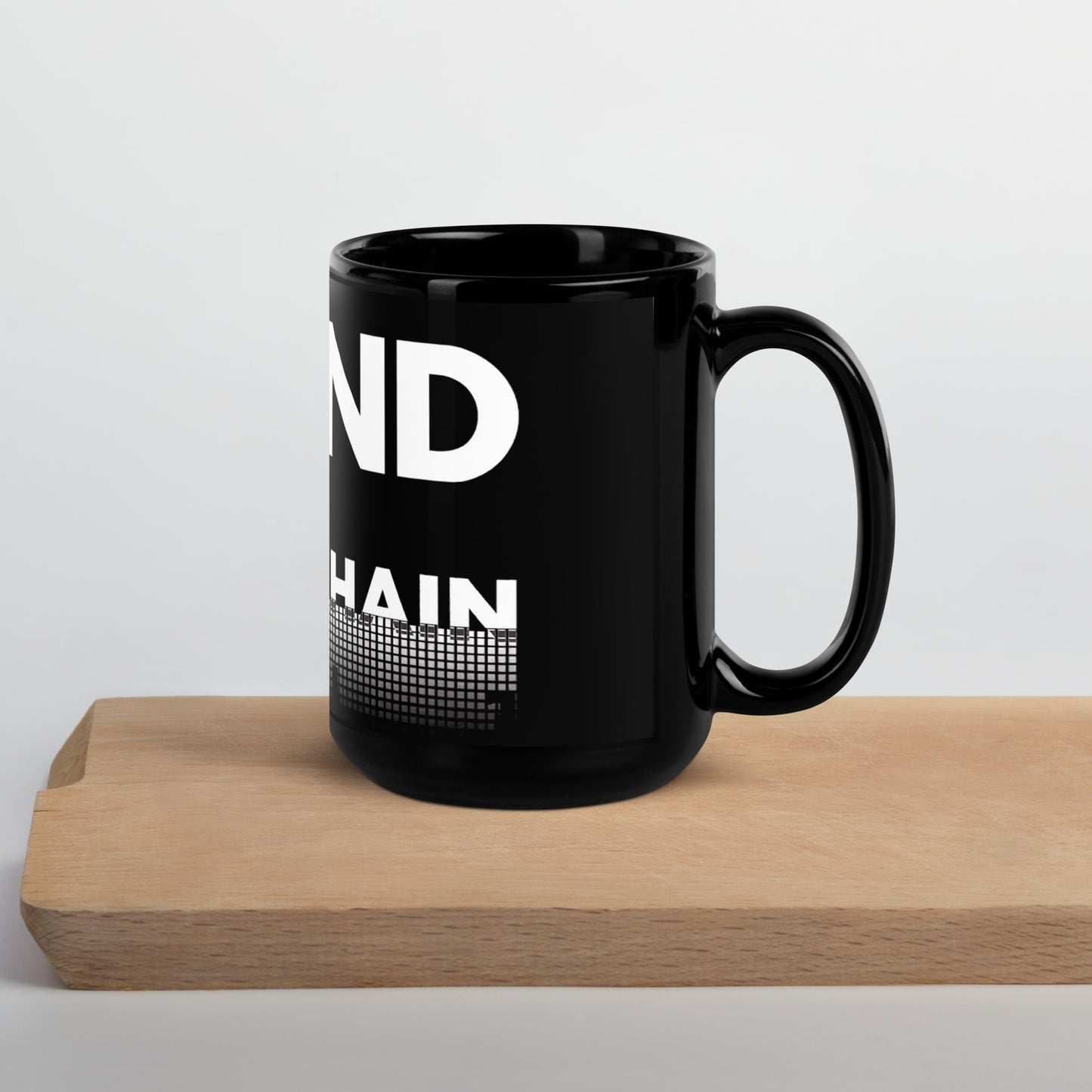 BEOND the Blockchain Black Glossy Mug